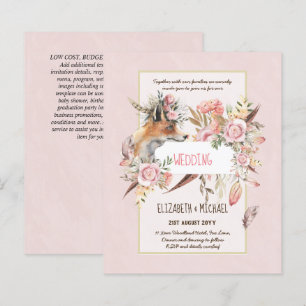 BUDGET Boho Woodland FOX Blommigt Bröllop Modern