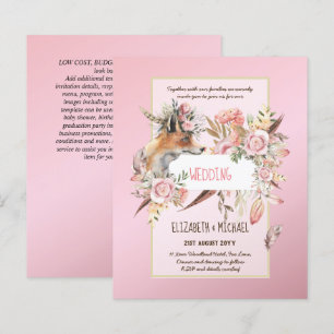 BUDGET Boho Woodland FOX Blommigt Bröllop Modern