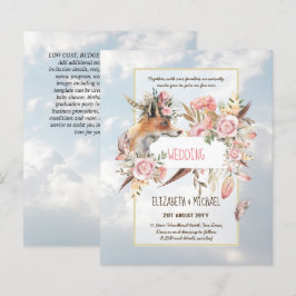 BUDGET Boho Woodland FOX Blommigt Bröllop Modern