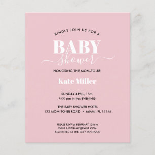 BUDGET BOLD ROSA WHITE OCH BLACK BABY SHOWER