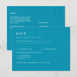 BUDGET Bondi Blue Monochrome Bröllop Vykort