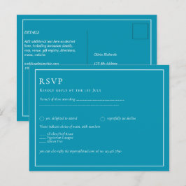 BUDGET Bondi Blue Monochrome Bröllop Vykort