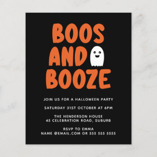 Budget Boos & Sprit Cute Ghost Halloween Inbjudan