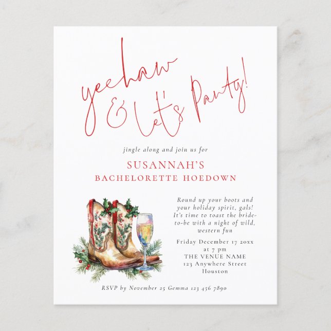 Budget Boots Buble-julklappspartiet (Framsida)