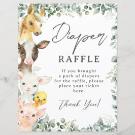 Budget Boskap Baby Shower Diaper Raffle Sign