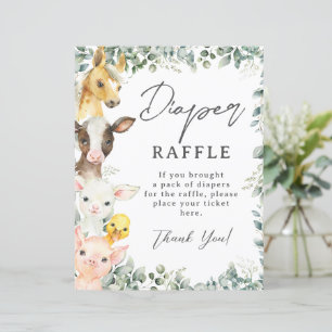 Budget Boskap Baby Shower Diaper Raffle Sign