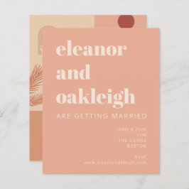 Budget Botaniskt Boho Terracotta  Bröllop