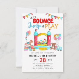 Budget Bounge Jump Play Kids Trampoline Birthday Anteckningskort