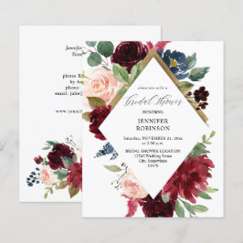 Budget Bourgogne, Marinblå & Rosa Rosa Bröllopsdus