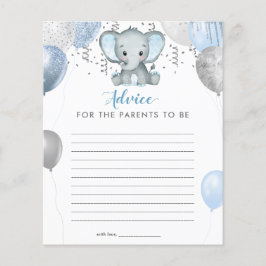 BUDGET Boy Elephant Advice New Parys Baby Shower