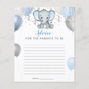 BUDGET Boy Elephant Advice New Parys Baby Shower