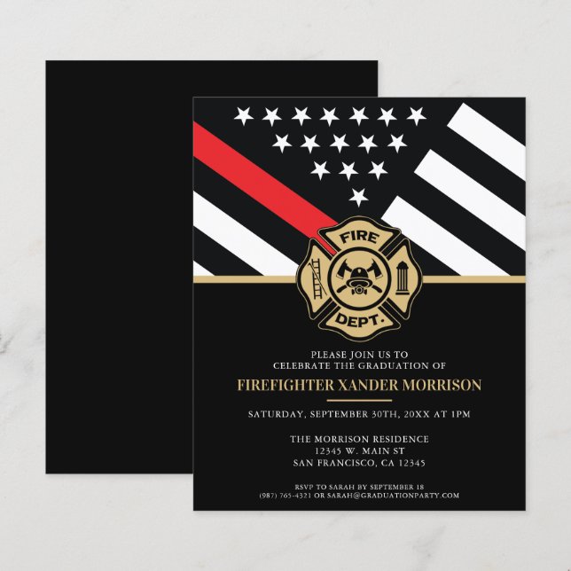 Budget Brandman Graduation Fest Inbjudan (Fram/baksida)