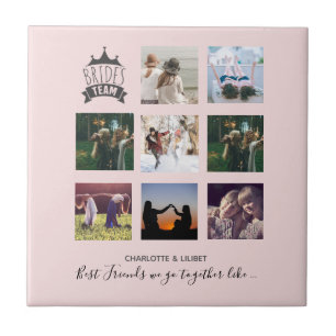 BUDGET Bridesmaid Brudens sida PHOTO SUNFLOWERS Kakelplatta