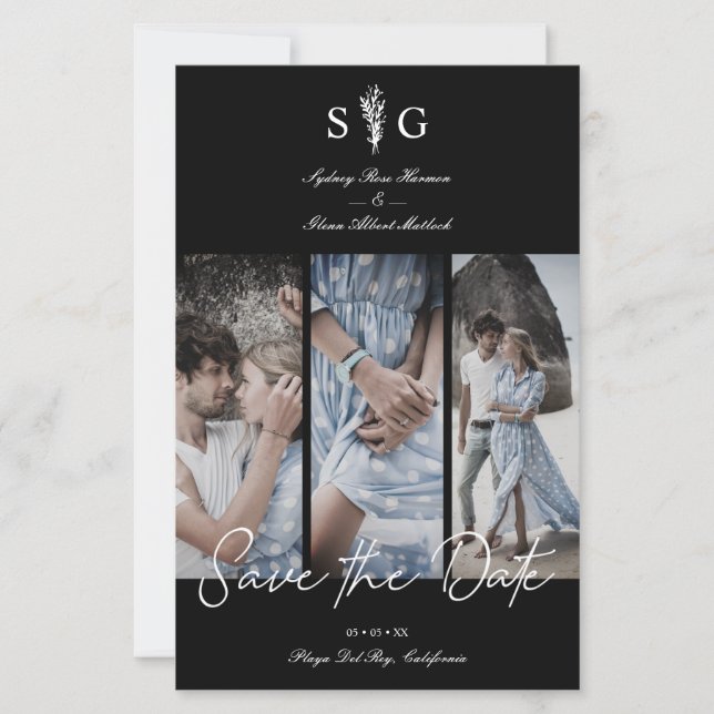 Budget Bröllop 3 Photos Collage Förlovning Session (Framsida)