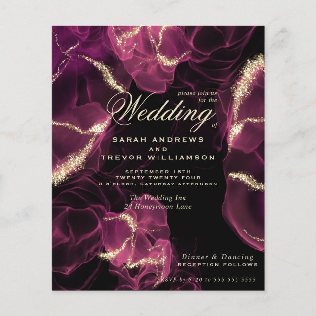 Budget Bröllop Crimson Berry Alcohol Bläck (Framsida)