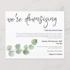 Budget Bröllop: Nedtrappning av meddelande om euka