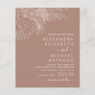 Budget Bröllop Pampas Grass Terracotta Flyer