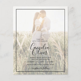 BUDGET Bröllop PHOTO OVERLAY Sage Monochrome Flygblad