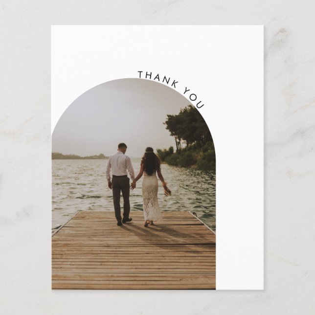 BUDGET Bröllop Photo - tack för din kortfälla Flygblad (Framsidan)