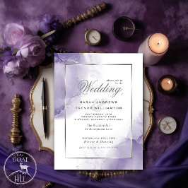 Budget Bröllop Rainbow Violet Silver Abstrakt