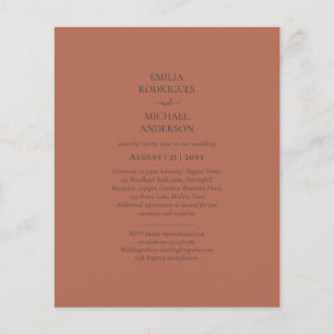 BUDGET Bröllop Terracotta Monochrome Flygblad