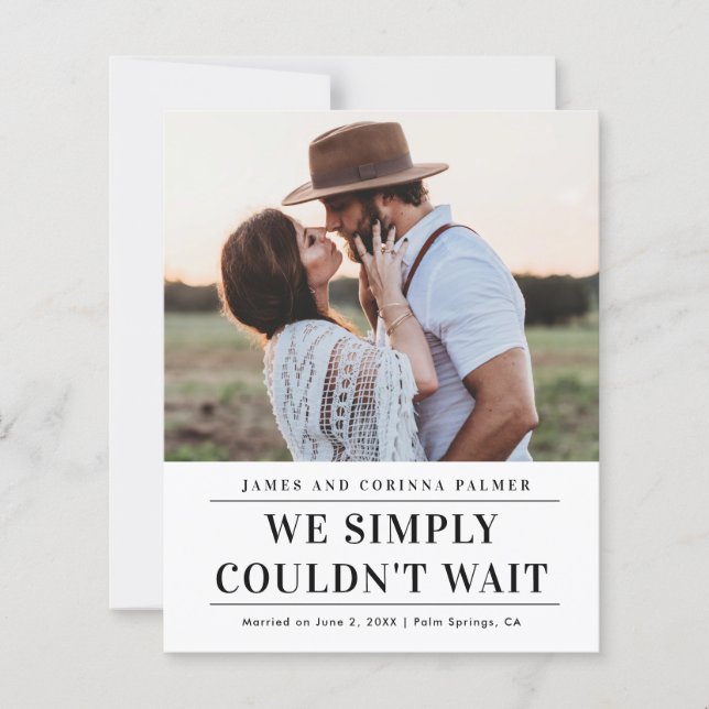 Budget Bröllopsannons Foto (Framsida)