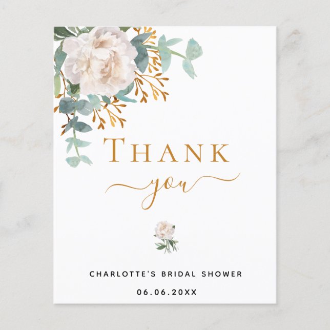 BUDGET Bröllopsfest för brudens vänner blommig euk (Framsida)