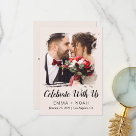 Budget Bröllopsfoto Cream Tack Kort