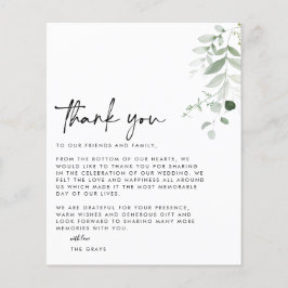 BUDGET Bröllopsfoto Tackkort Flygblad