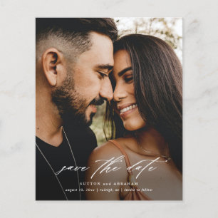 Budget Bröllopsfotografi Spara Datum-manus Flygblad