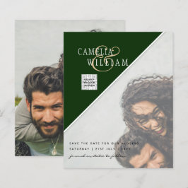 BUDGET Bröllopsinbjudan Spara datum QR-kod