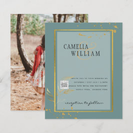 BUDGET Bröllopsinbjudan Spara datumet