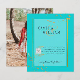 BUDGET Bröllopsinbjudan Spara datumet Foto