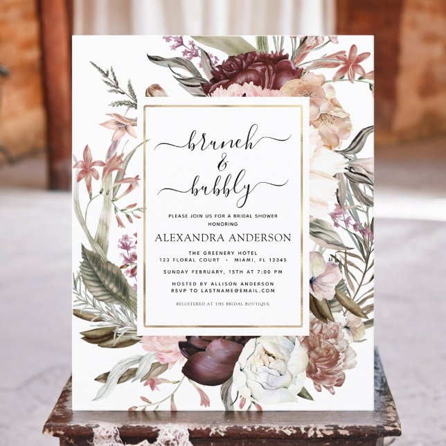 Budget Brunch & Bubly Boho Burgundy Möhippa (Skapare uppladdad)