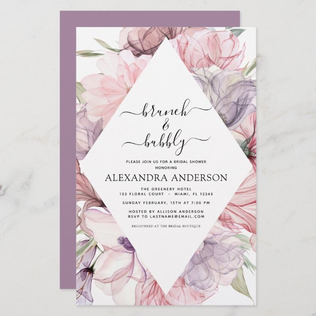 Budget Brunch & Bubly Boho Lila Möhippa (Fram/baksida)