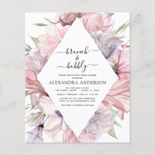 Budget Brunch & Bubly Boho Lila Möhippa Flygblad