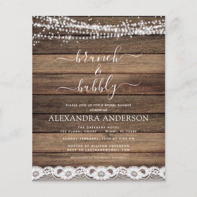 Budget Brunch & Bubly Rustic Farmhouse (Framsida)