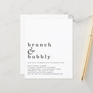 Budget Brunch Bubly Simple Möhippa Inbjudan