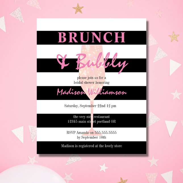 Budget Brunch och Bubly Rosa Glitter Champagne (Skapare uppladdad)