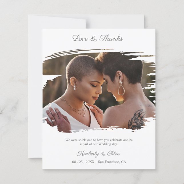 Budget Brushstroke Effect LGBT Wedding Photo  (Framsida)