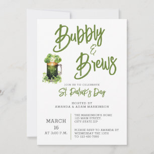 Budget Bubly and Brews St. Patricks Day Party Inbjudningar
