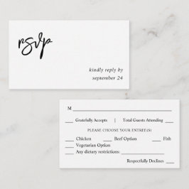 Budget Budget Black & White Calligraphy 10 Meal Tilläggskort