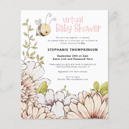 Budget Bumblebee Virtuell Baby Shower-inbjudan