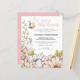 Budget Bumblebee Virtuell Baby Shower-inbjudan