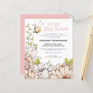 Budget Bumblebee Virtuell Baby Shower-inbjudan
