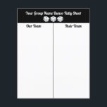 Budget Bunco Dice Bord Tally Lakan<br><div class="desc">Budgeten för Black White Bunco Dice Bord Tally lakan för er Bunco-grupp. Dubblan står vid sidan. Ett modernt utseende med tre lyckliga vita tärningar hela redot att rulla!</div>