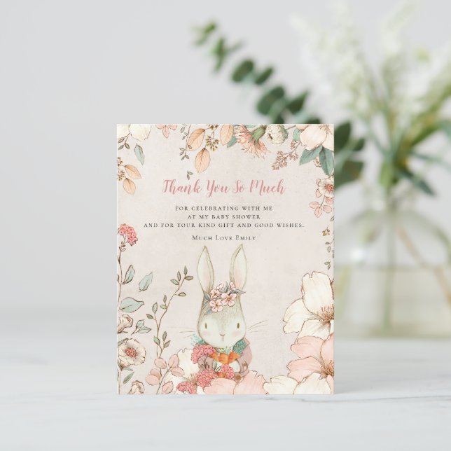 Budget Bunny Girl Baby Shower Tack (Stående Fram)