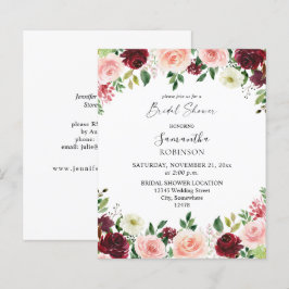 Budget Burgundy Blush Rosa 4 Blommig Bröllopsfest2