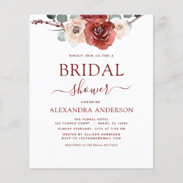 Budget Burgundy Eucalyptus Möhippa - fall Flygblad