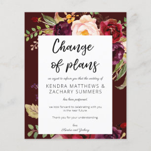 Budget Burgundy Marasala DB2 Ändring av plan Flyer
